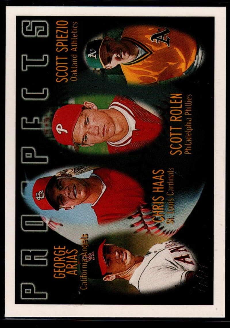 1996 Topps #434 George Arias/Chris Haas/Scott Rolen/Scott Spiezio NM-MT California Angels/St. Louis Cardinals/Philadelphia Phillies/Oakland Athletics Baseball