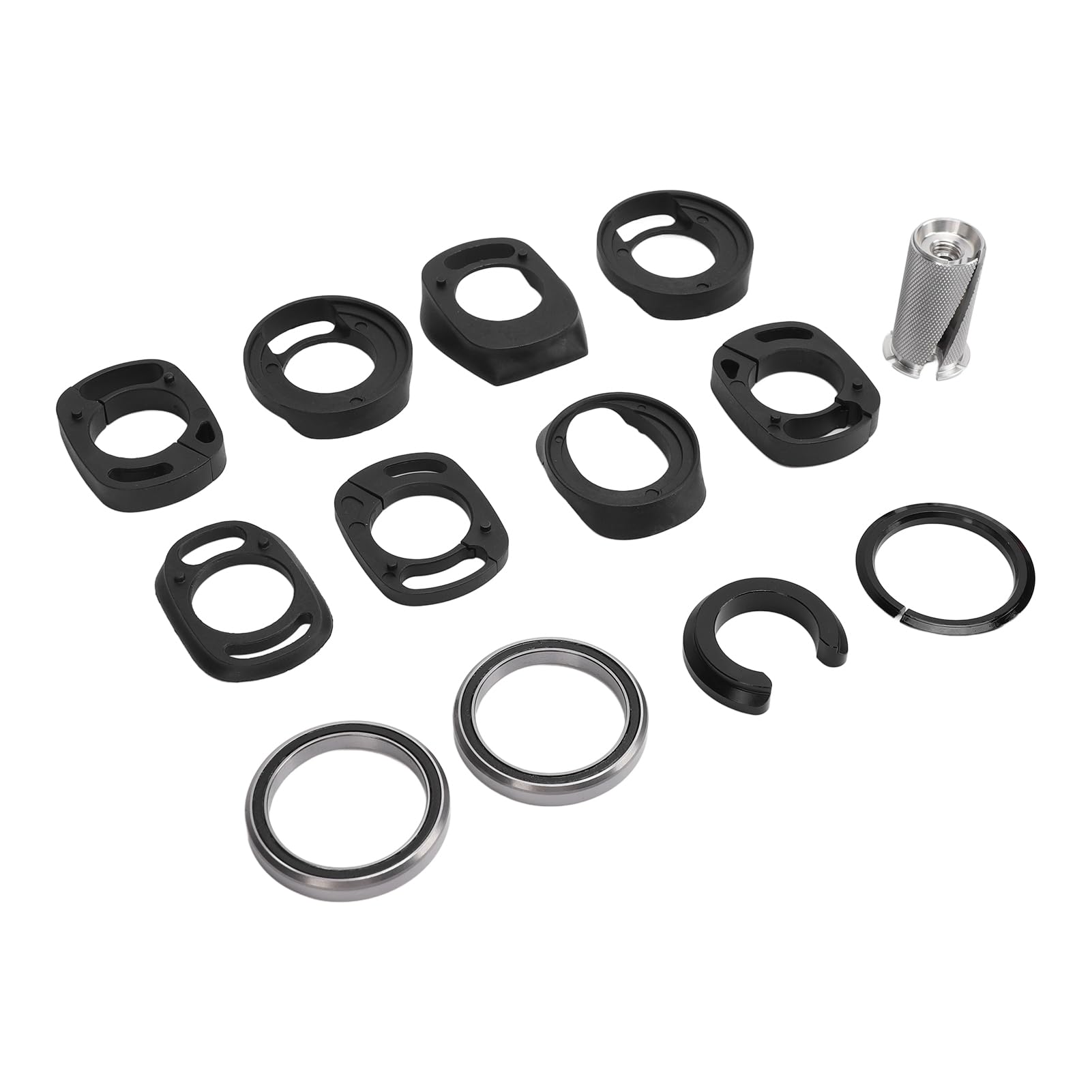 Juego de dirección para bicicleta con soporte de procesamiento CNC, espaciador de enrutamiento interno, tapa superior inferior y juego de cojinetes para bicicletas de montaña.