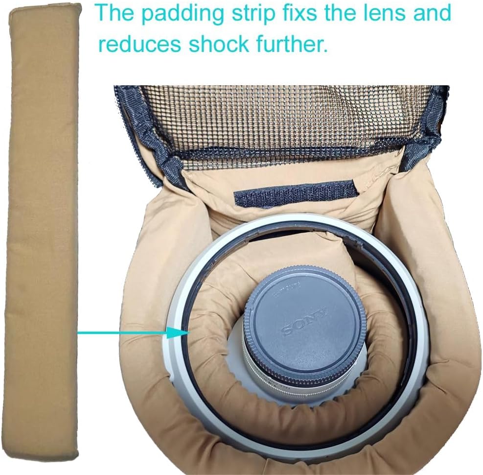 Nicama LB2 Deluxe Water-Resistant Camera Lens Pouch Case for Canon 800mm 100-400 28-300 Nikon 200-500mm 80-200 80-400 300 Sigma 150-500mm 150-600 Tamron150-600mm 70-200mm & More, Lens Protective Bag