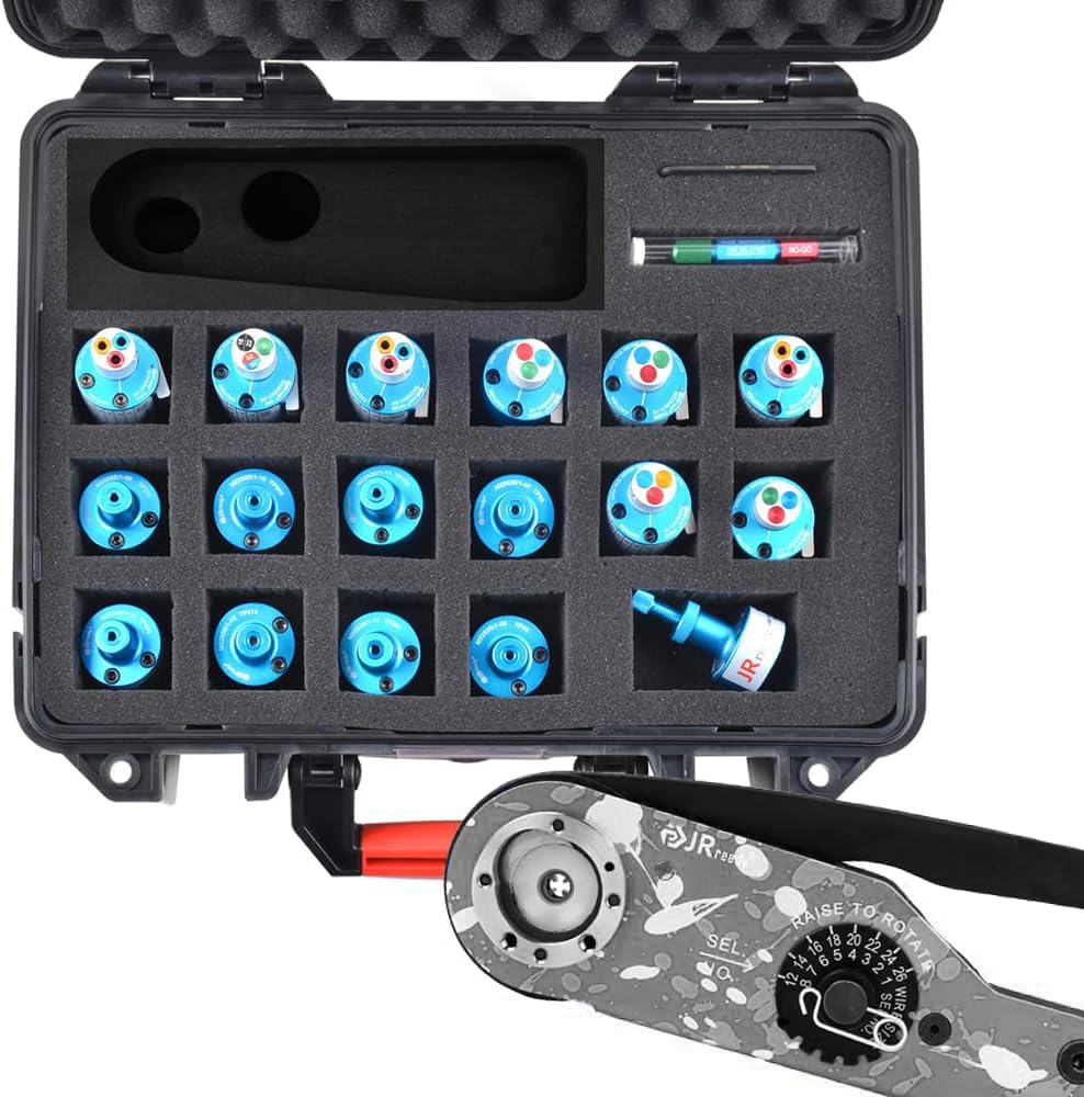 JRready Crimpzangen-Set JST2524 M22520 1 01 Crimpzange, ASF1, Crimper für Drahtbereich 12 bis 26 AWG Kabelbaum für elektrische Stecker und Verdrahtungssysteme, Reparaturzubehör