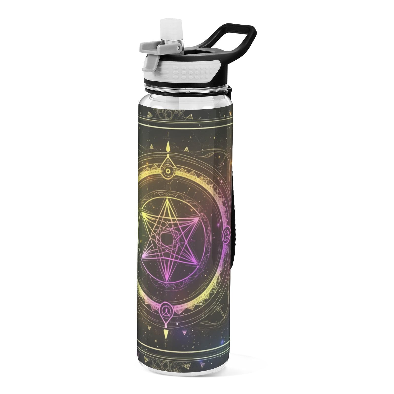 Gourde de sport pliable en plastique Tritan sans BPA de 887 ml avec sangle pratique
