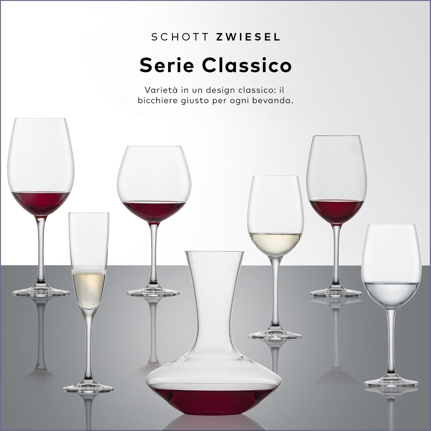 SCHOTT ZWIESEL Calice da vino rosso Borgogna Classico (set di 6), bicchieri classici Borgogna per vino rosso, bicchieri in cristallo Tritan lavabili in lavastoviglie, Made in Germany (art. 123655)