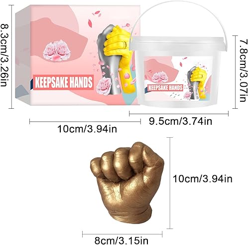 Miniatura 6 de fundición a Mano, moldeado yeso Manos, Kit de fundición de mano de recuerdo, moldes para parejas, kits de bricolaje para adultos y niños