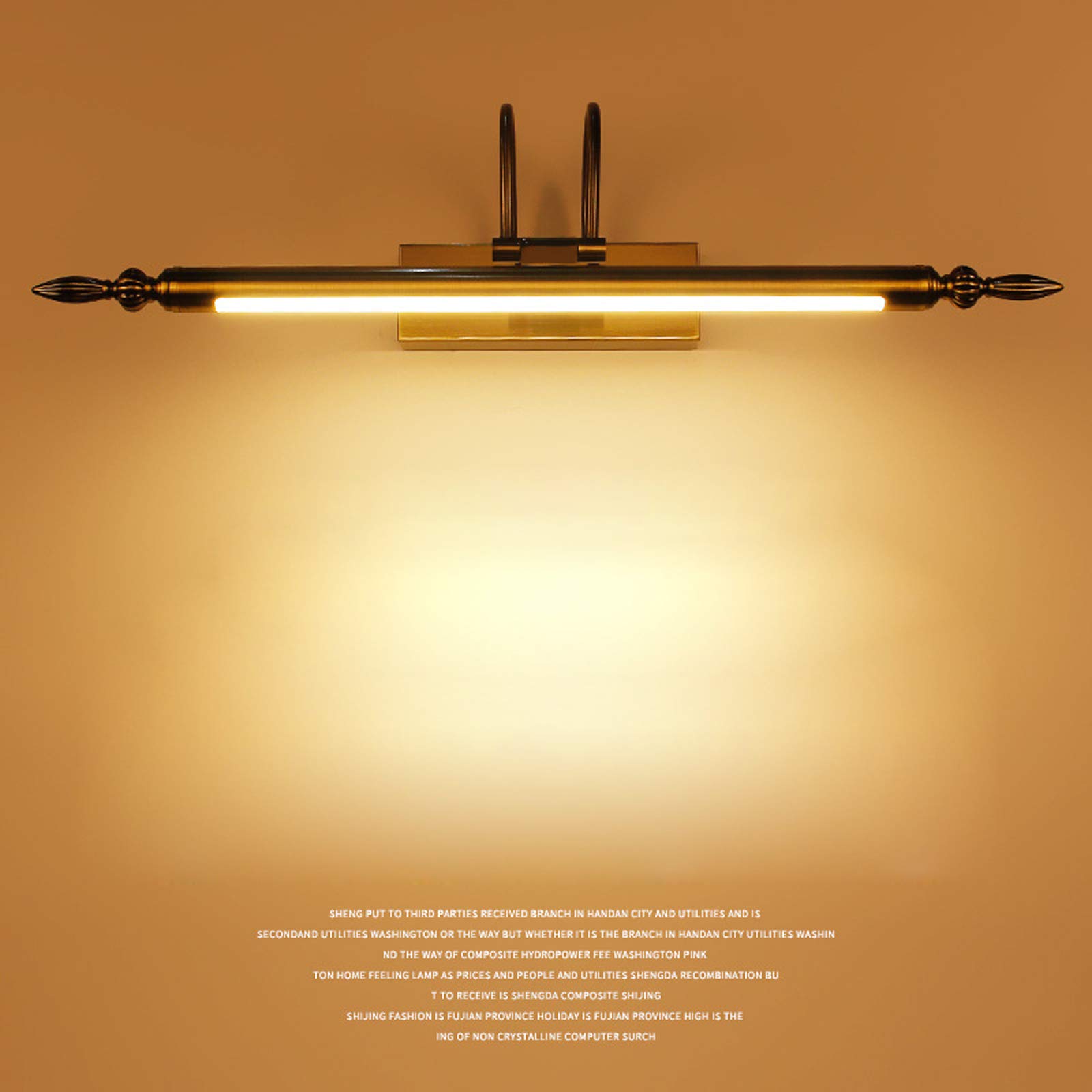 Elegante Lampada a LED in Bronzo per Specchio da Bagno, 12W, Regolabile, in Acrilico e Metallo, 66 cm - Illuminazione Vintage per Interni, Camera da Letto, Arredamento casa