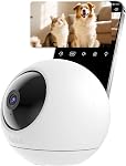 Noorio T110 Indoor Security Camera as Baby Monitor and Pet cam with Phone App 2 Way Audio, 360 Pan Tilt 2.4/5GHz WiFi Wired, Local Storage, Work with Alexa