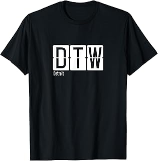 Detroit DTW Airport Code T-Shirt