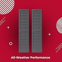 Vista 4 de Persianas para cobertizos con listones de 9 pulgadas de ancho x 27 pulgadas de alto para cobertizos, casas de juegos y gallineros, 1 par (blanco)