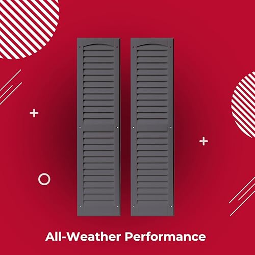 Miniatura 4 de Persianas para cobertizos con listones de 9 pulgadas de ancho x 36 pulgadas de alto para cobertizos, casas de juegos y gallineros, 1 par (granate)