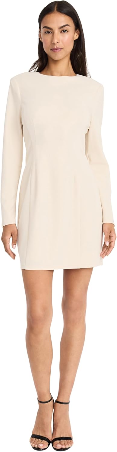 Donna Morgan Womens Elegant Long Sleeve Mini Dress - Fitted Silhouette with High Neckline - Versatile Cocktail Dress