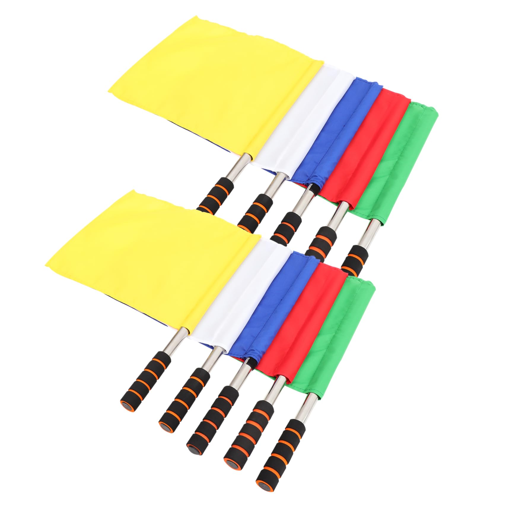 Drapeaux de football en polyester lot de 10 avec manche en acier
