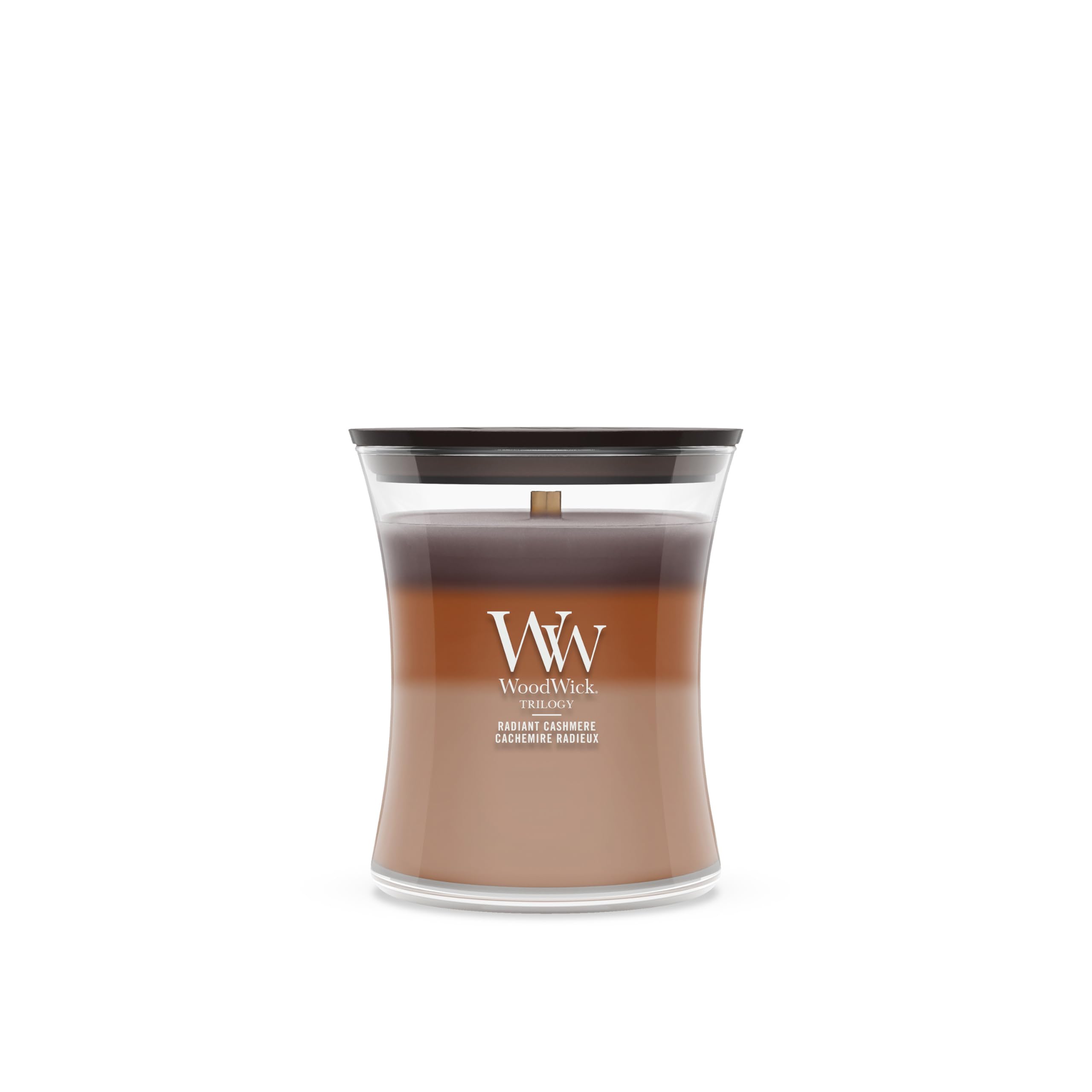 Woodwick Women's Radiant Cashmere Scented Candle Medium Hourglass Candle Perfect Gifts For