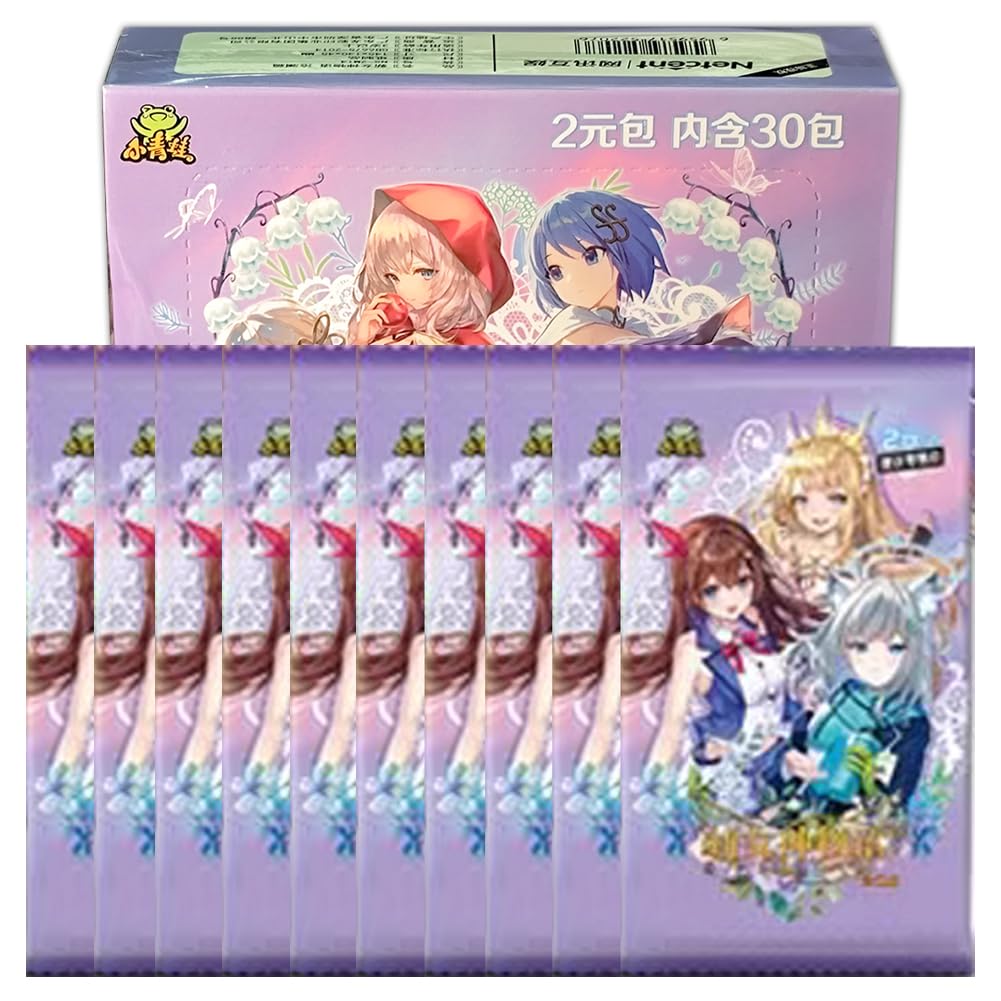 RiTeDei Goddess Story Waifu Cards 2YUAN14, Anime Trading Card Box, Game Characters Erogenous Girl Goddess Cards (2-14 10 Packs)