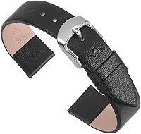 uxcell Genuine Cowhide Leather Watch Strap - Thin Flat Band for Men Women, Breathable Multi-Size 12-22mm Comfort Fit