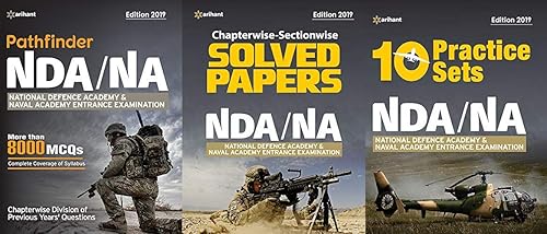 COMBO OF Pathfinder for NDA &amp; NA National Defence Academy Naval Academy AND CHAPTERWISE SOLVED PAPER WITH FREE 10 PRACTICE SET's FOR 2019 EXAMINATION