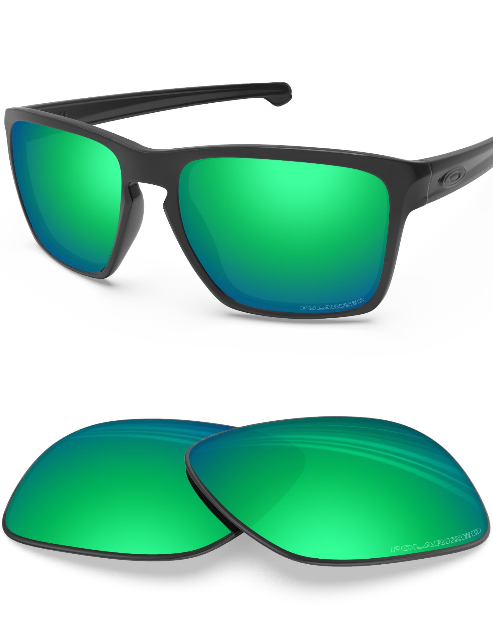 Blazerbuck Men's Emerald Green - Polarized Anti-Salt Polarized Replacet Lenses For Oakley Sliver Oo9262 - Emerald Green