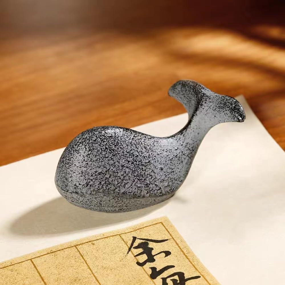 Amazon | QIUEER文鎮 鋳鉄ペーパーウェイト くじら 亀 伝統工芸