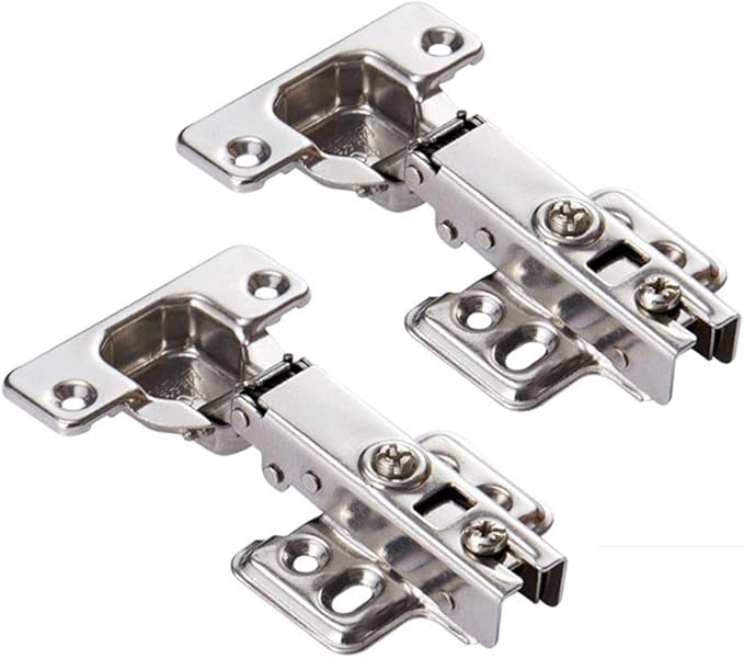 Bisagras de Puerta de Cierre Suave, Tiberham 110 Grados Autocierre Superposición Completa Bisagras Plegables para Gabinete de Cocina, Bisagras Hidráulicas para Puerta de Armario (Paquete de 2)