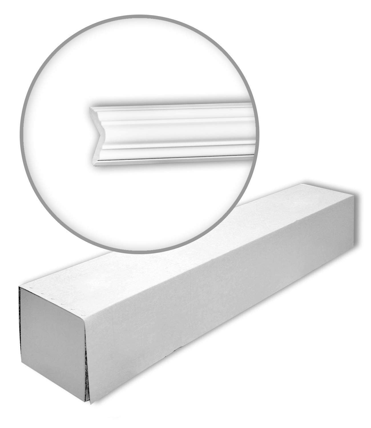 Corniches Profhome 150295-box en mousse polyuréthane rigide de 200 cm x 3 cm lot de 16 moulures