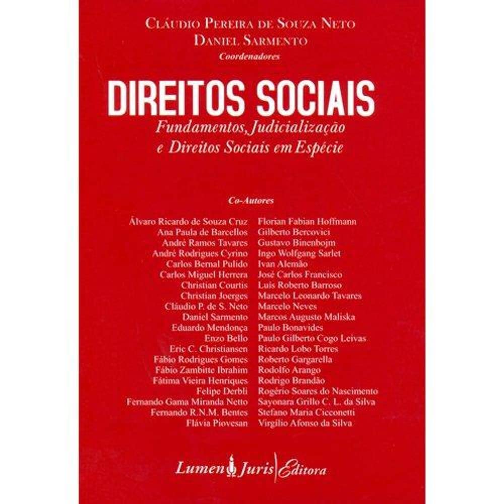 Capa de Direitos Sociais, Fundamentos Judicializacao E Direitos Sociais Em Esp
