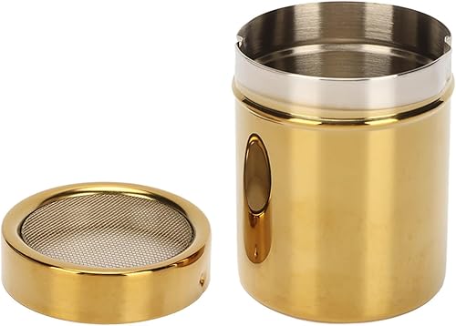 Miniatura 3 de Aqur2020 Acero inoxidable resistente a la oxidación polvo de malla fina dorada coctelera de azúcar polvo de coctelera de azúcar plumero suministros