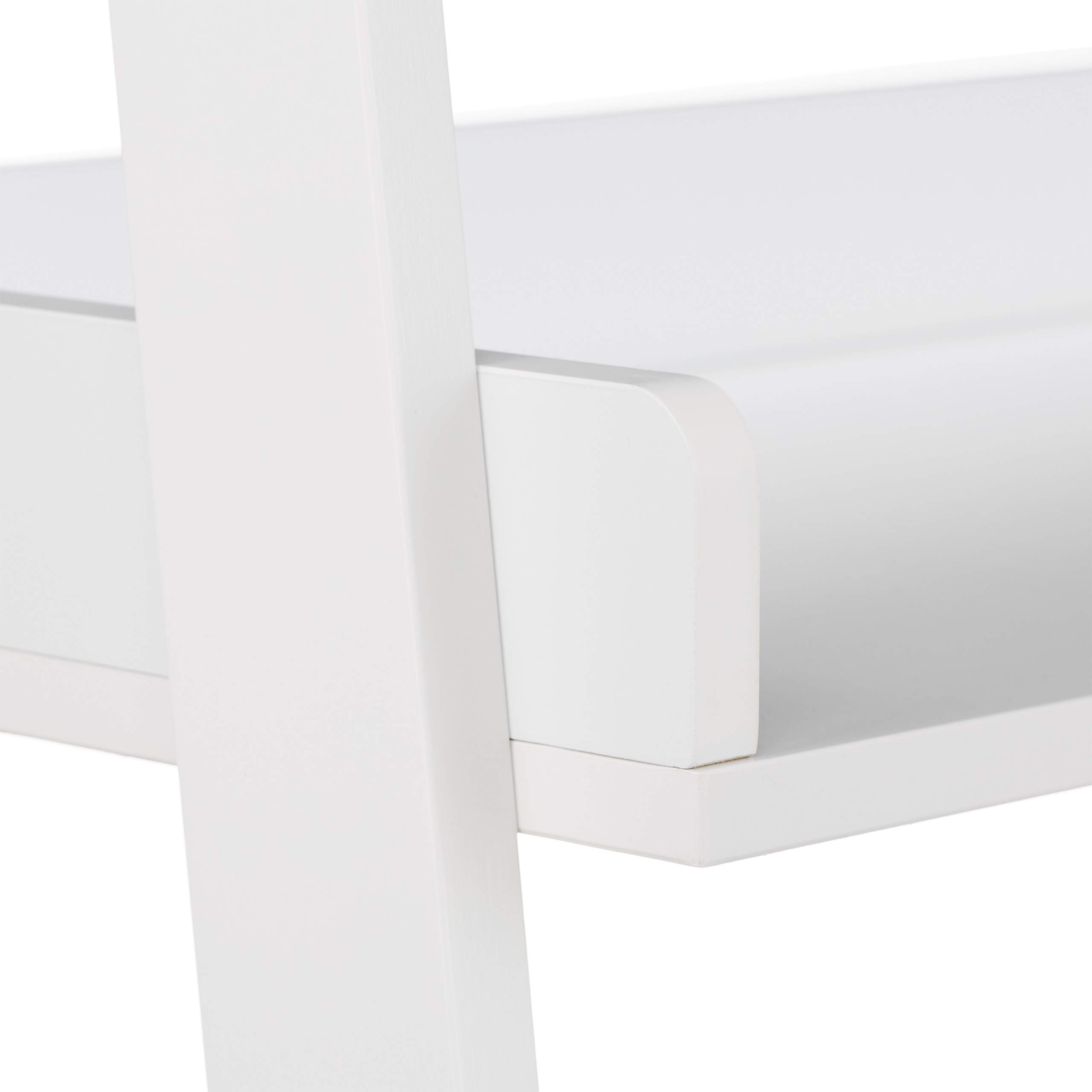 Relaxdays Mobiletto a 3 Piani Multiuso, Scaffale per Oggetti, Libreria, Fioriera, HxLxP 82,5 x 61 x 29 cm, Bianco