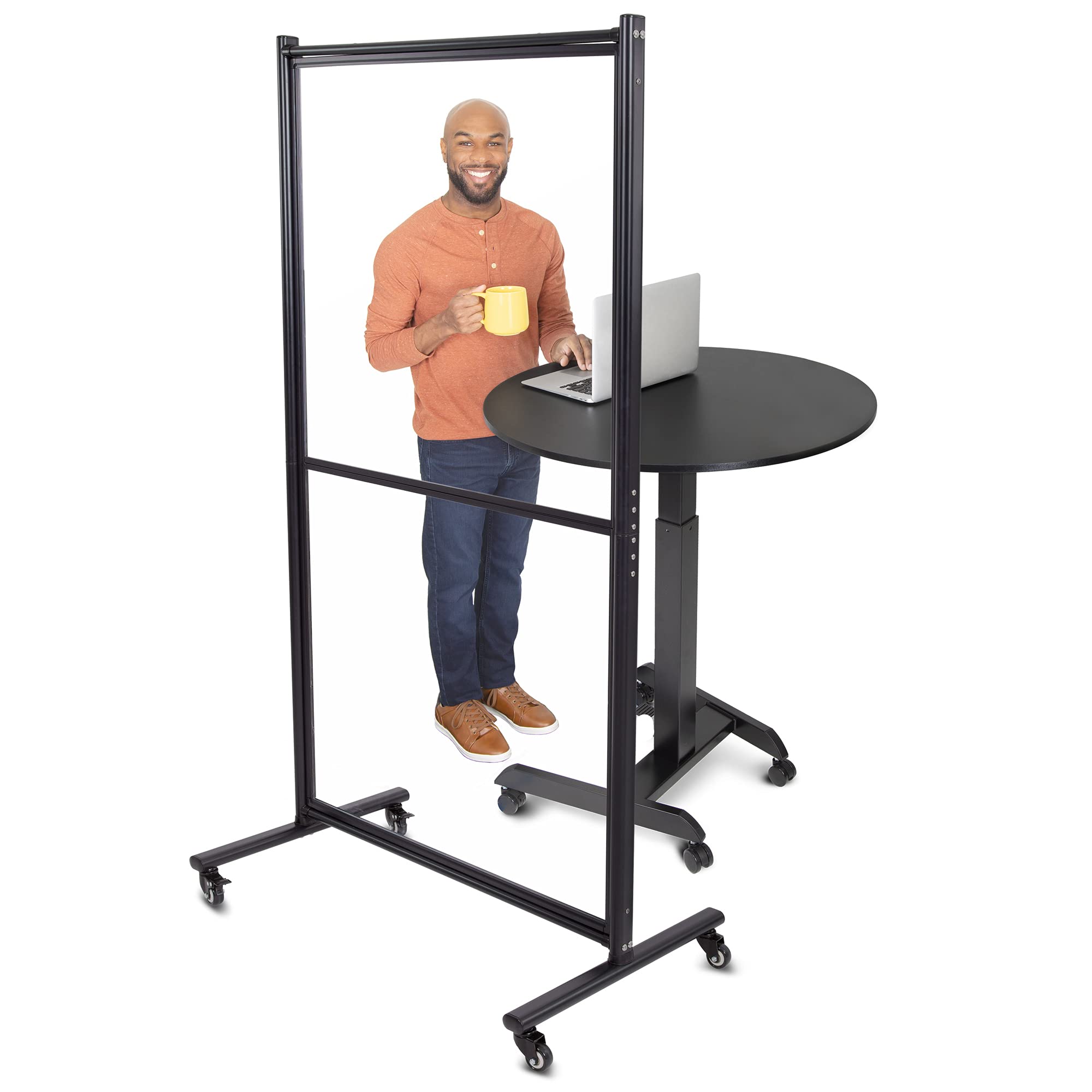 Buy Stand Steady Mobile Plastic Room Divider & Dry Erase Board Clear