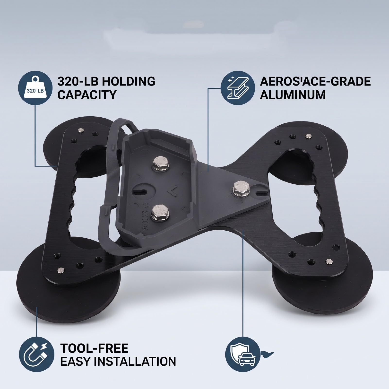 Fafeicy Support de Parabole Magnétique 320lbs, Alliage D'aluminium avec Revêtement en Caoutchouc sans Soudure, pour Mini X Gen3