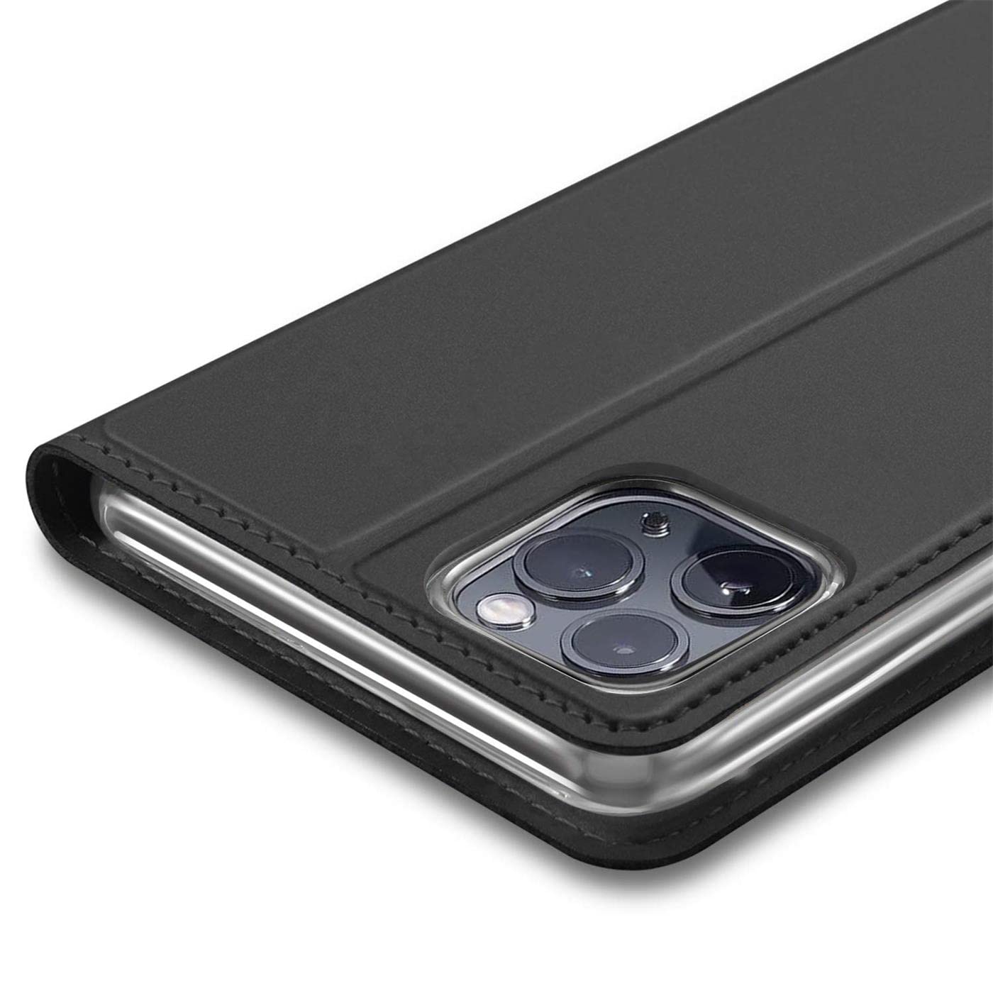 Verco Etui na telefon komórkowy iPhone 14, Premium pokrowiec z klapką do Apple iPhone 14 etui 6,1 cala [zintegrowany magnes] Book Case PU skóra etui, czarny