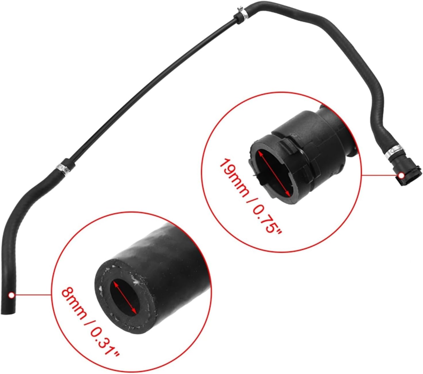 Crankcase Breather Hose Compatible with BMW for 330i 325i 330xi 2006 Car Crankcase Breather Ventilation Pipe Valve Vent Hose Pipe Decorative OE : 17127618510