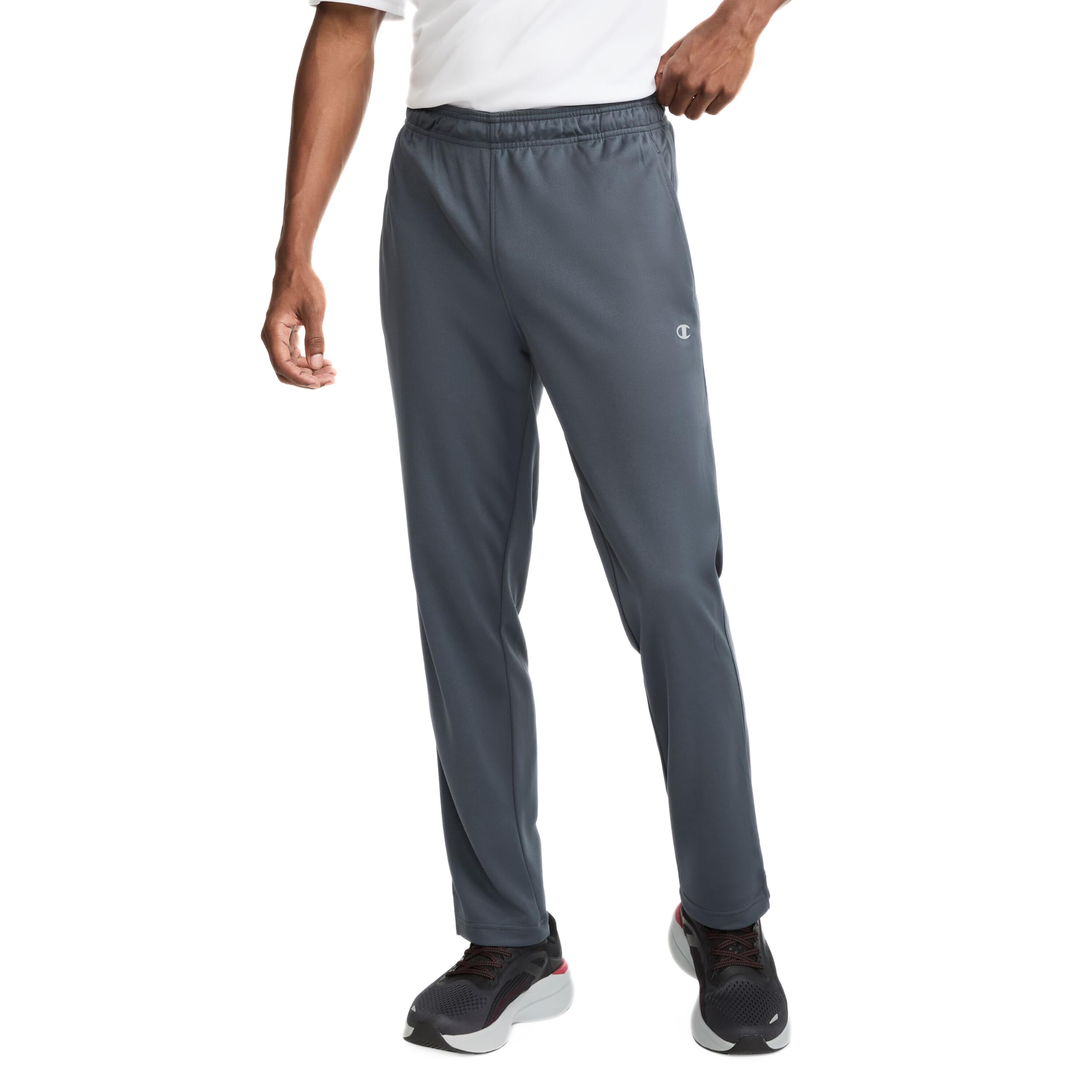 Champion Men's Sweatpants, Moisture-Wicking Sport, Workout Pants, 30.5", Stealth, Medium