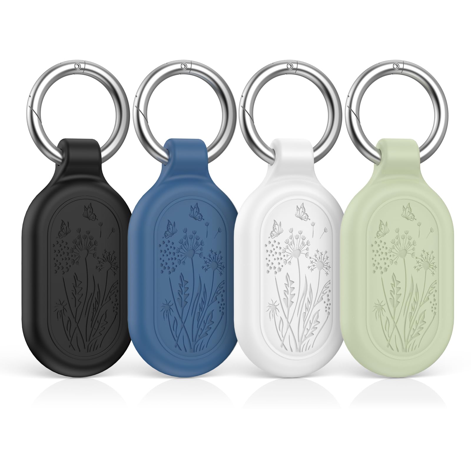 4 Pack for Samsung Galaxy SmartTag2 Case, TUDIOW Waterproof Full Protective Silicone Case Anti-Lost Scratch Resistant Protective Cover for Smart tag2