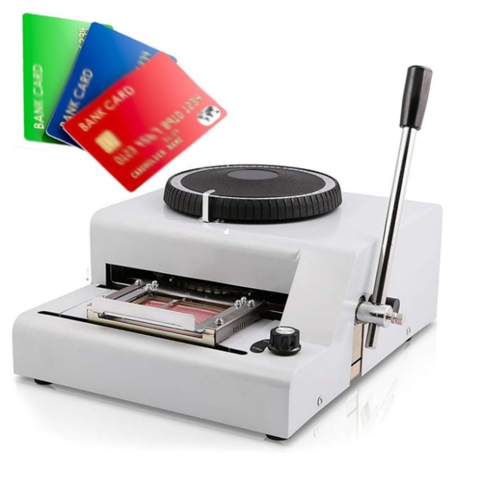 Manual Credit Card Embosser, PVC Card Embosser, Embossing Machine 72 Character Letter Manual Card Embosser Stamping Machine for Credit, VIP, ID Card with 30 Aluminum Tags