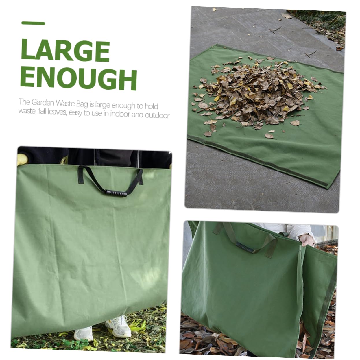 Bolsa Para Guardar De Jardín De Gran Capacidad Bolsa Para Desechos De Contenedor Recolección De Residuos De Jardín De Jardines y Limpieza De Caídas