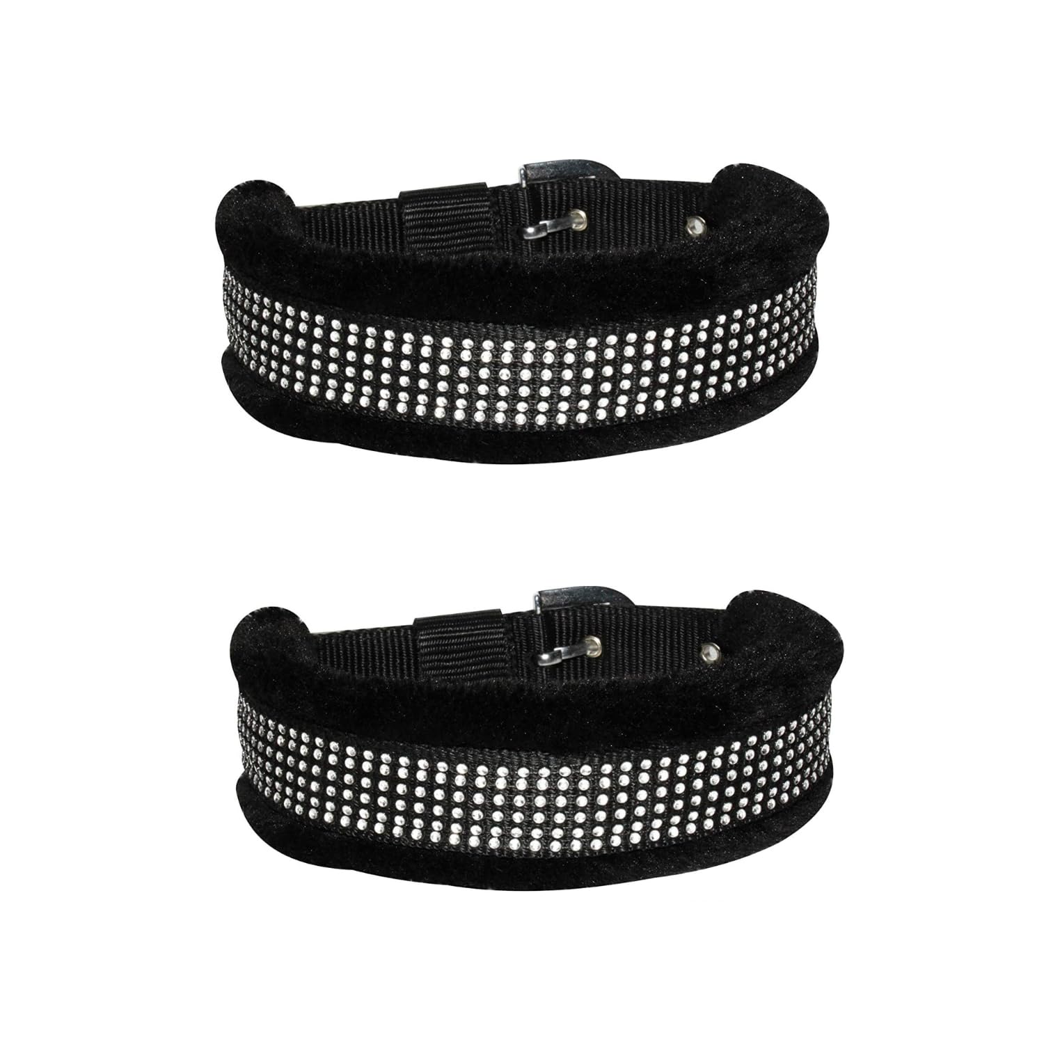 HAPPY4PETS Adjustable Soft Padding Nylon Dog Collar Neck Belt Pack of 2 (Medium Size) (1Inch Choke Collar) (B0BTHMDVH5) Amazon Price History, Amazon Price Tracker