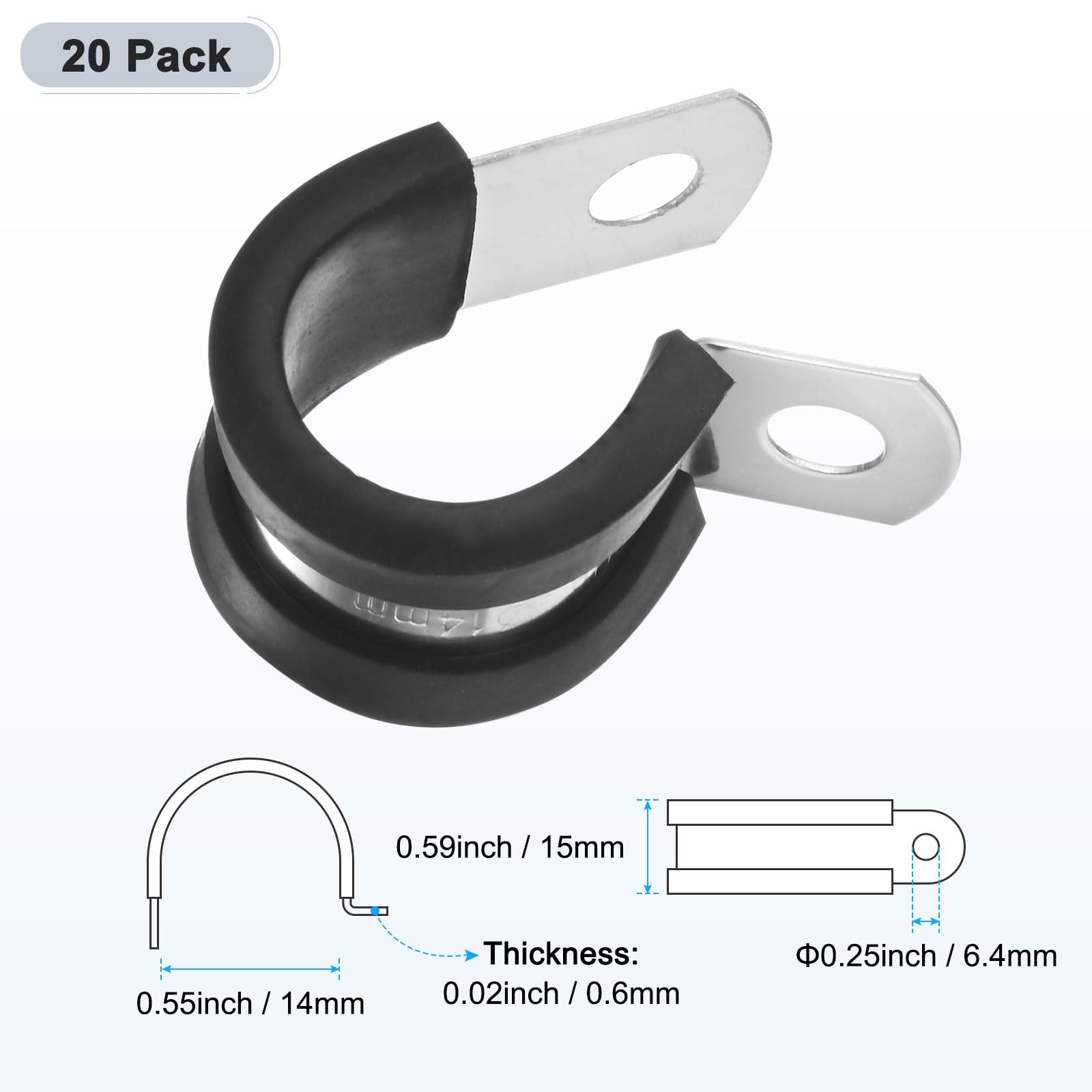 M METERXITY 20-Pack Cable Clamps - Image 3