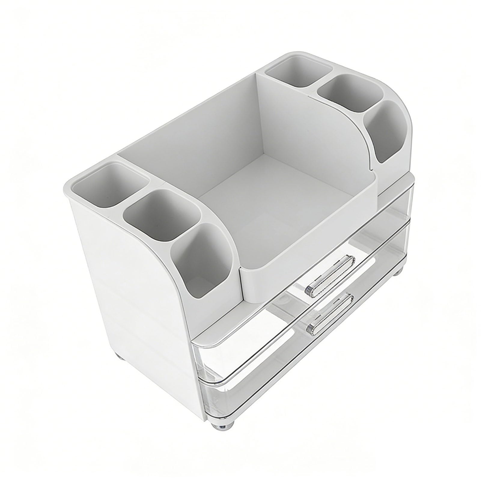 Organizer per Trucchi con Cassetti, Vetrina per Cosmetici da Banco, Organizer Porta Pennelli con Rossetto, Cura della Pelle e Profumo, Ideale per la Toeletta della Camera da Letto, il Bagno