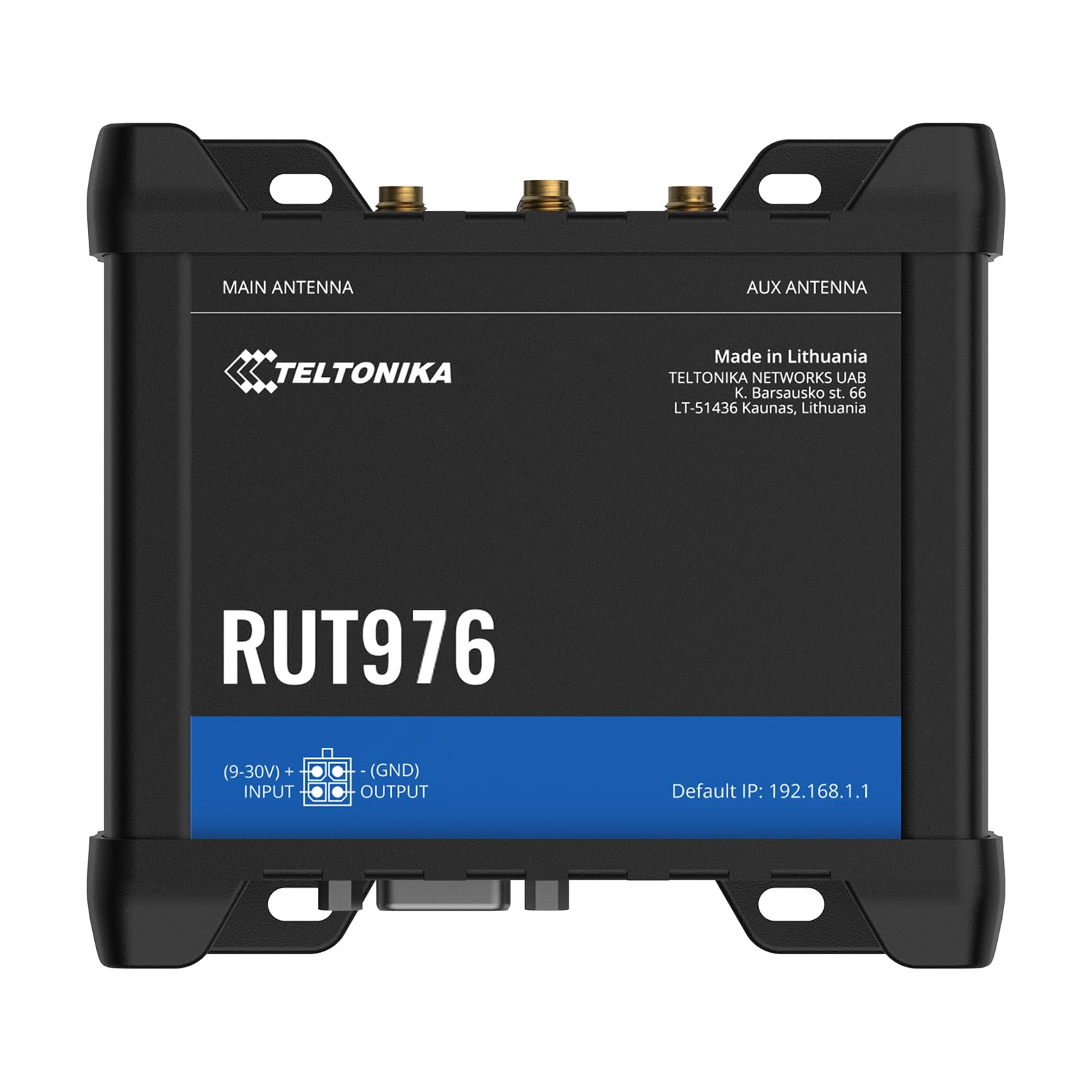 Teltonika Routeur Wi-Fi industriel cellulaire RUT976 RedCap 5G à faible latence et haute capacité, 4G LTE CAT 4, double SIM, RS232, RS485