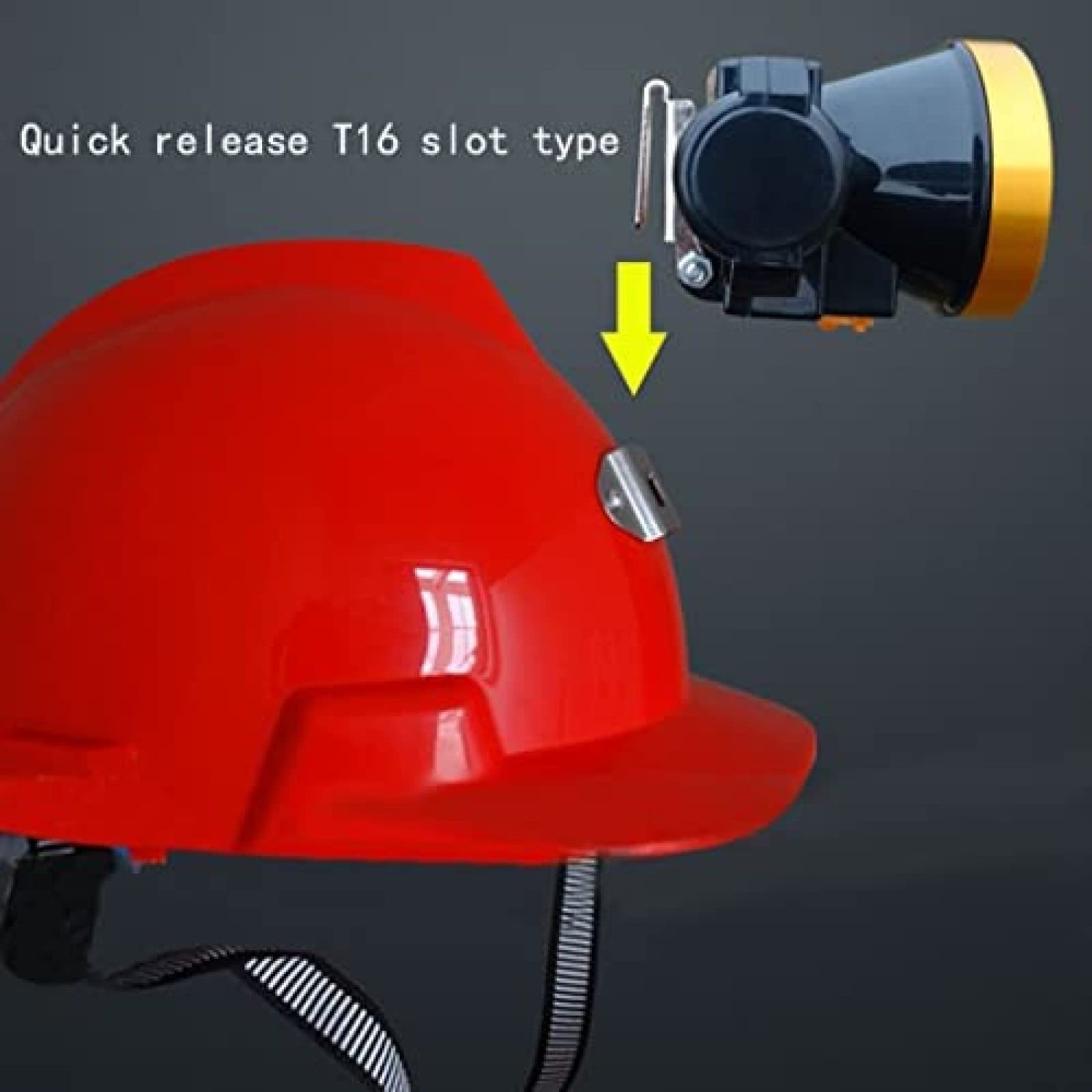 Iluminación Nocturna Casco Casco de construcción Faro LED Diseño en Forma de V Engrosado Fácil de Instalar Material de PP Casco de Obra Duradero Faro de minero,Azul,Luz de Gancho de Acero