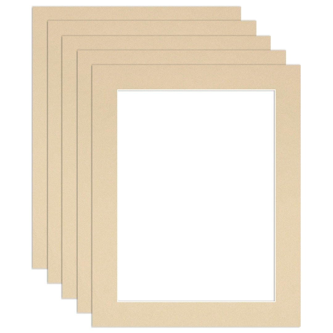 Procut Global 50x40cm Ivory Picture Mounts to Fit 40x30cm Aperture - Precision Cut Cardboard Photo Mount - Ideal for Frames, Prints, Artwork & Certificates - Sizes & Colours Available - 5 Pack