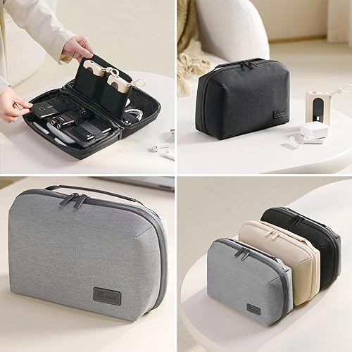 Miniatura 7 de Kaxich Organizador de artículos electrónicos de viaje, bolsa de accesorios electrónicos, organizador de cables portátil, impermeable, universal,