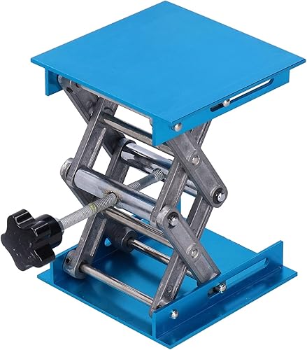 Eujgoov Levantador de soporte de laboratorio Tijera científica elevación Jack 4x4in óxido de aluminio para laboratorios de ciencias escolares