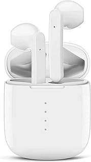 Wireless Earbud Bluetooth 5.0 Headphones Built in Mic in Ear Buds Noise Canceling 3D Stereo Air Buds Earbud Fast Charging, IPX8 Waterproof for Android/Samsung/iPhone - (White)