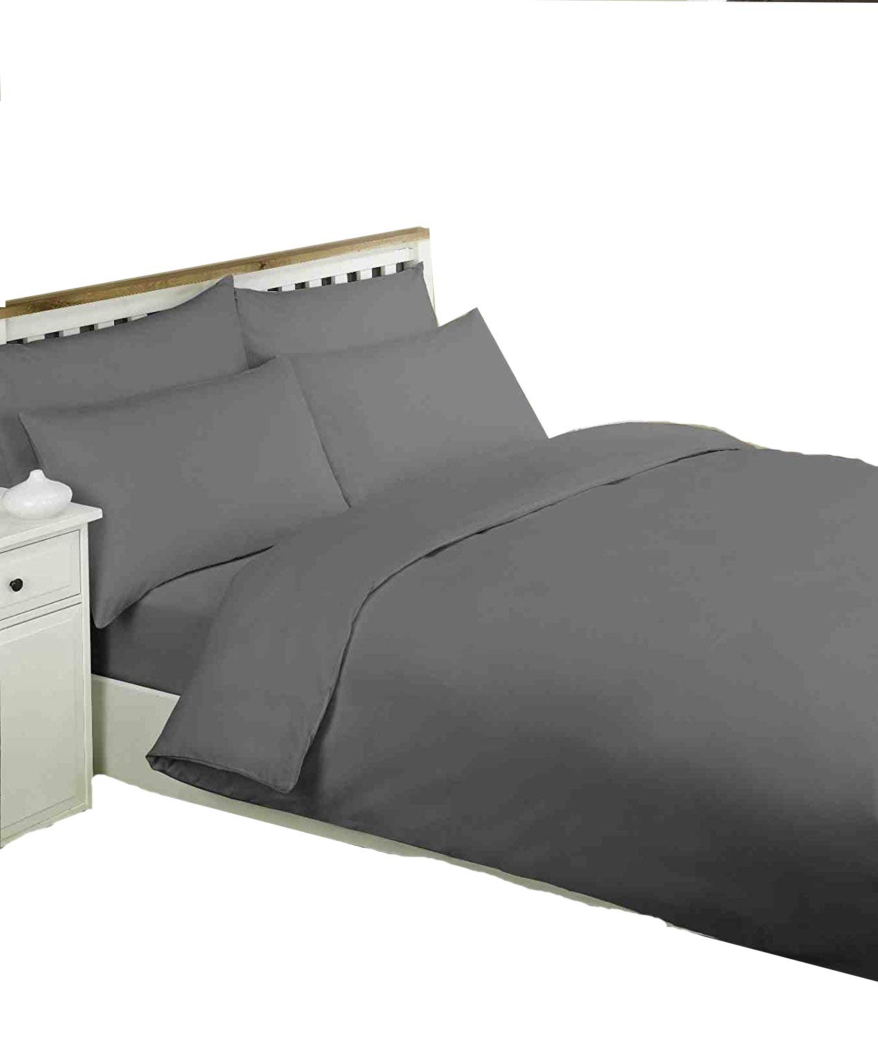 Parure de lit 100% coton avec 150 fils au pouce carré Blanc