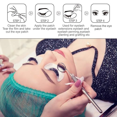 Miniatura 2 de Almohadillas para debajo de los ojos, parches de gel de extensión de pestañas sin pelusa para salón de belleza, extensiones de pestañas postizas,