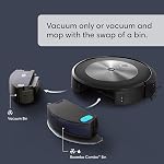  iRobot Combo Roomba j5+ Aspirateur robot auto-empitant & Mop – Identifie et évite les obstacles comme les déchets d'animaux & Cords, vide-le pour 60 Jours, Clean by Room avec Smart Mapping, Alexa