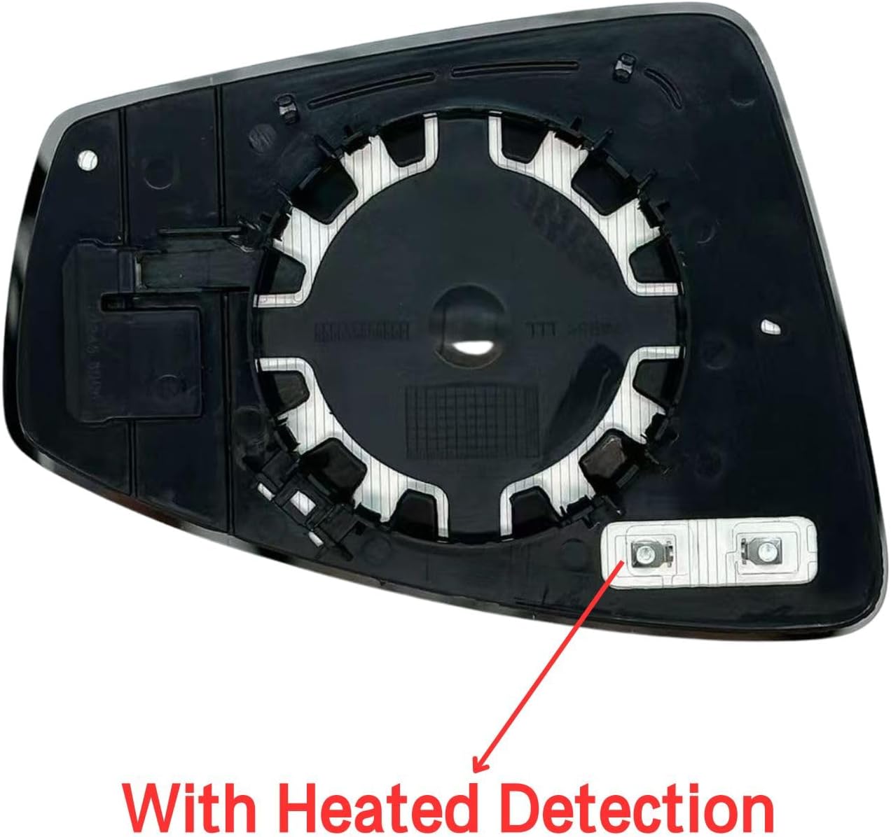 Generic Left Driver Side Mirror Glass Heated No-Blind Spot Without Auto Dimming Compatible with for VW Tiguan 2018-2023 Left Side View Mirror Replacement Glass (Heated Left Driver Side), ‎black