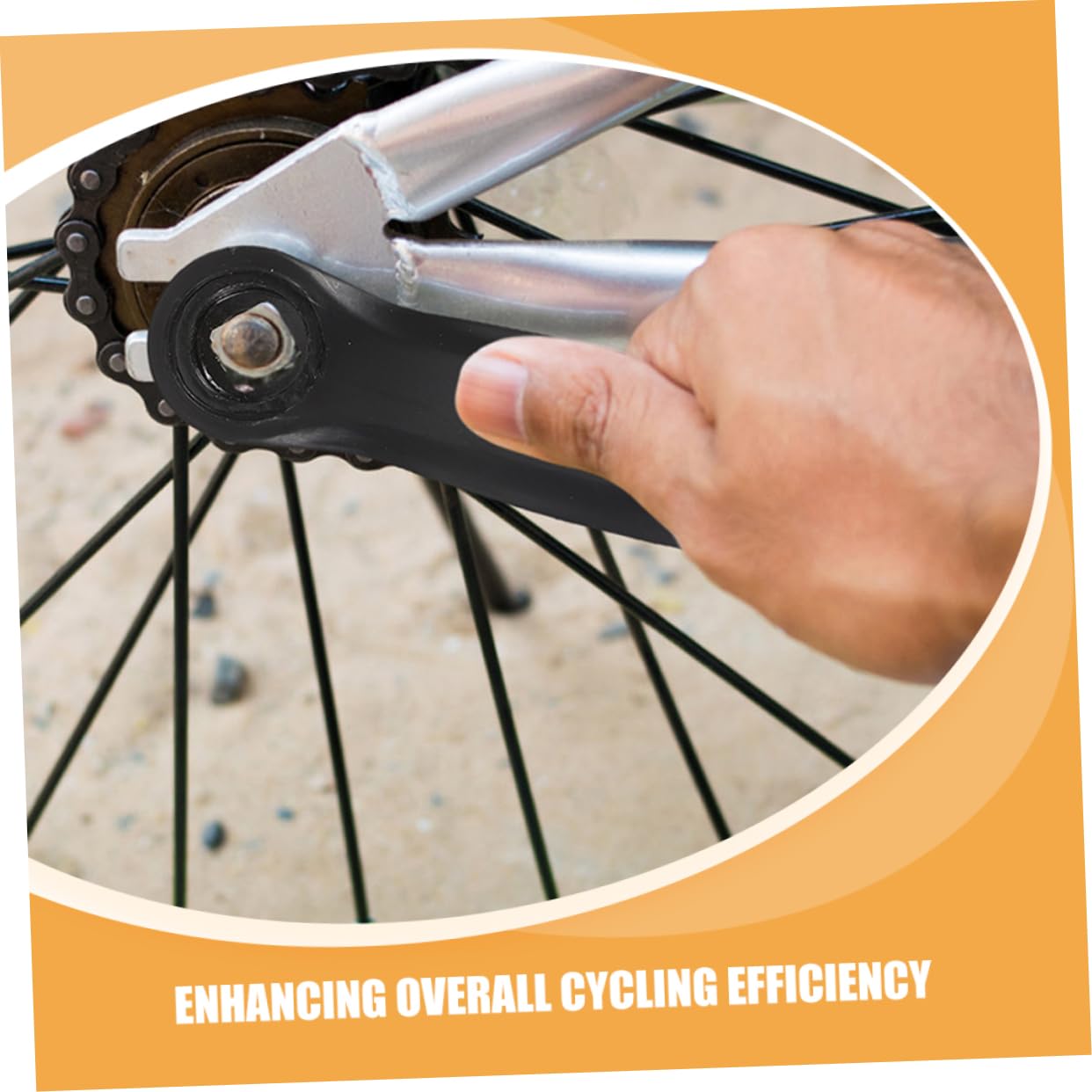 4pezzi Pedivella per Bicicletta Crank Arm per Mountain e Strada Design Resistente e Confortevole Compatibile con Varie Tipologie di Bici Nero