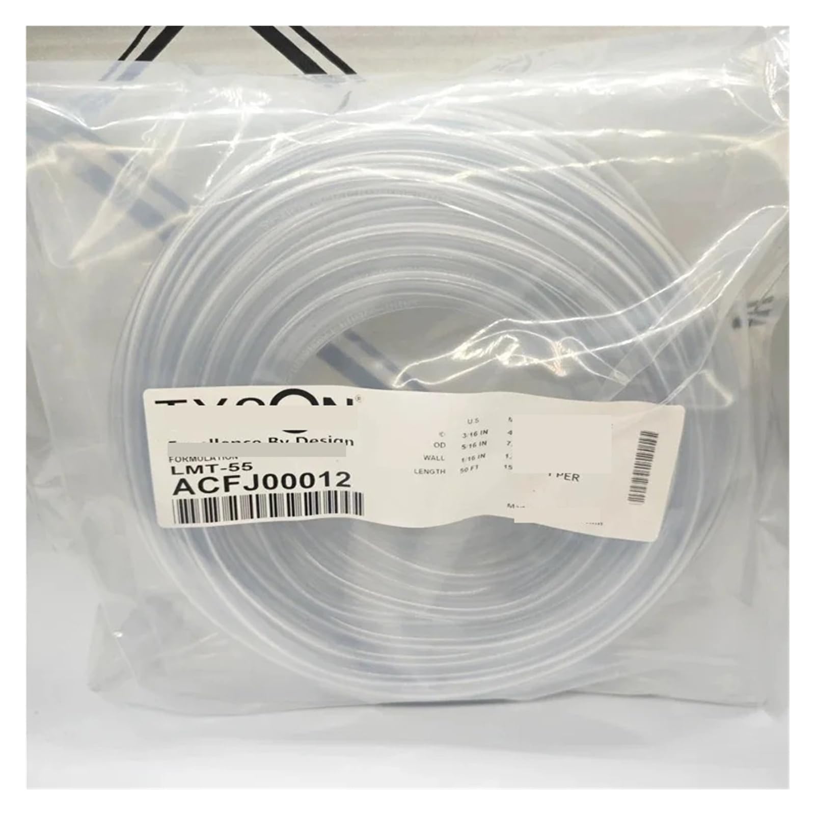 Manguera de laboratorio LMT-55 de alta transparencia, compuesta, for bomba peristáltica, de larga duración (1 m)(ID3.2mmxOD4.8mm)