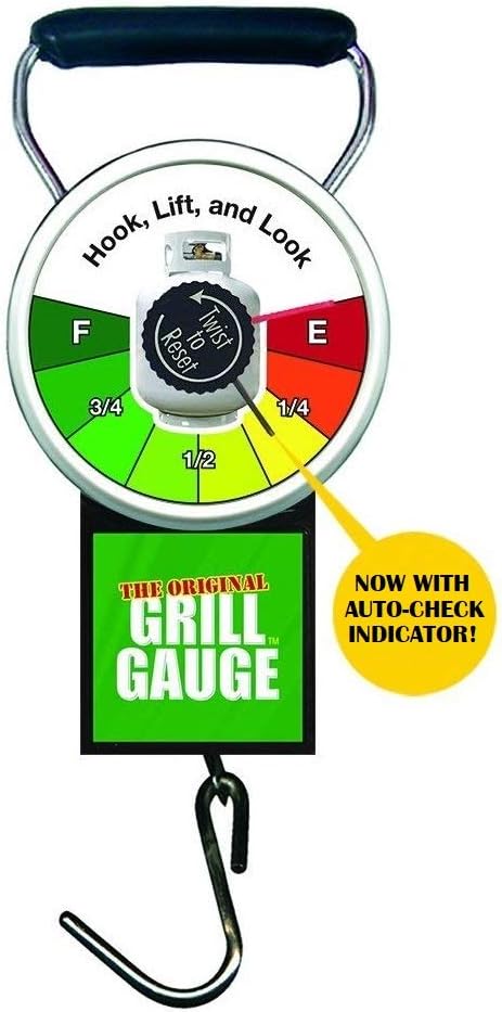 Grill Gauge Original Propane Tank Scale for BBQ Grill, Patio Heater, RV Camper - Improved Design with Easy Lift Indicator - Works on Standard 20 lb and 15lb Labelled Exchange Tanks