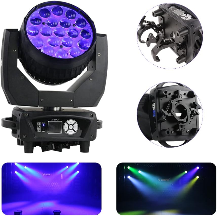 VShow 19*15W Aura Zoom Wash Moving Head Light with Folding